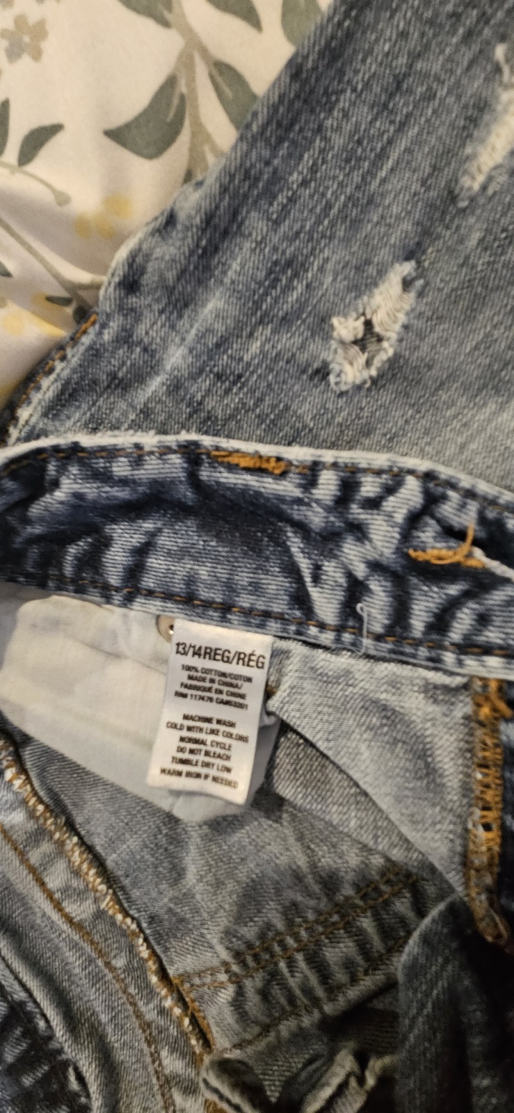Y2K VINTAGE Aéropostale Skinny Flare Jeans Blue Medium Wash Distressed 13/14