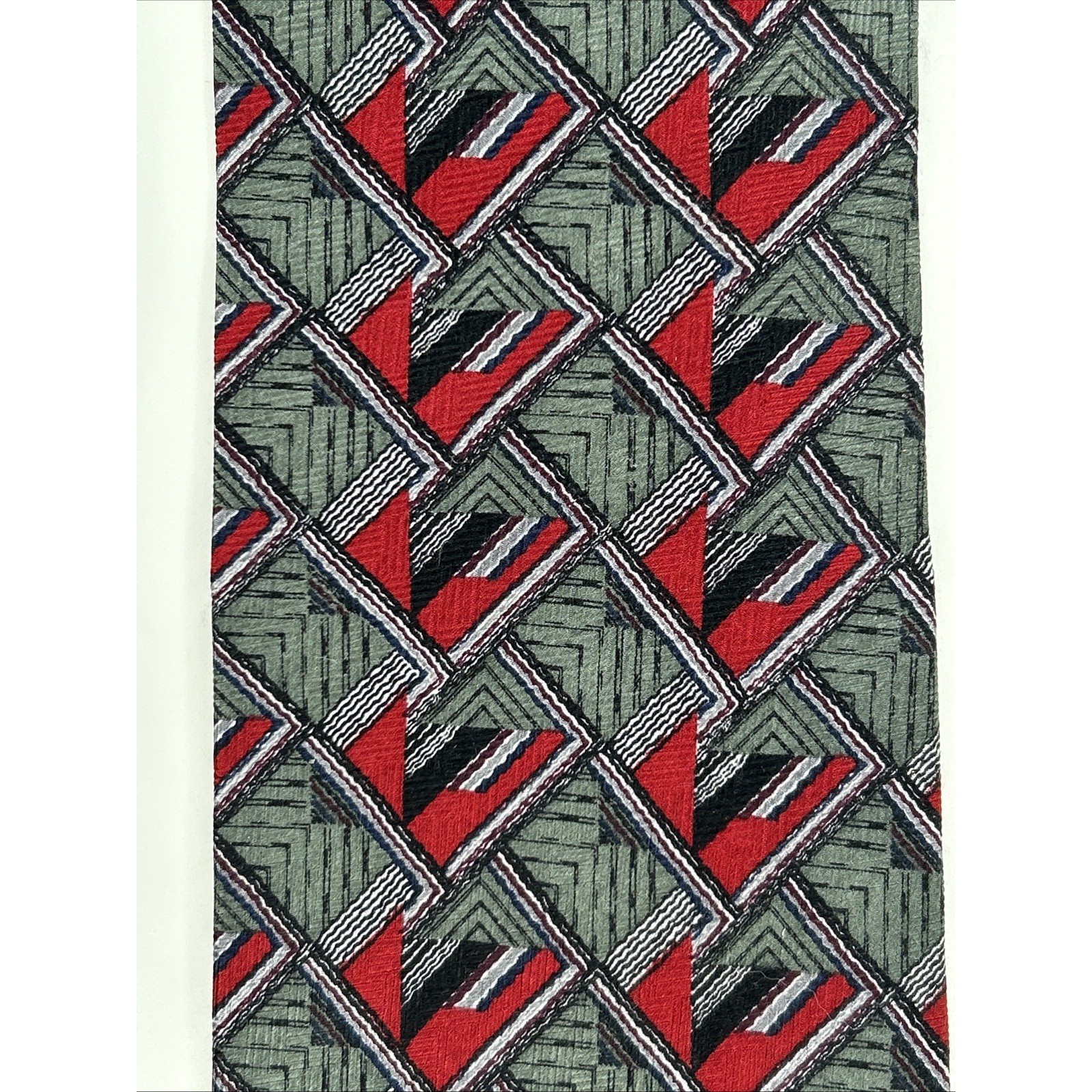 Ron Chereskin Men’s Silk Neck Tie Multi Green Red Black RN 89399 Handmade 4×59