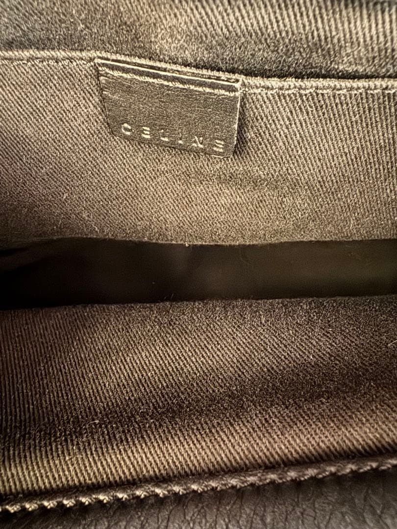Celine Boogie Bag Leather Handbag Black Logo Hardware Women Luxury Shoulder