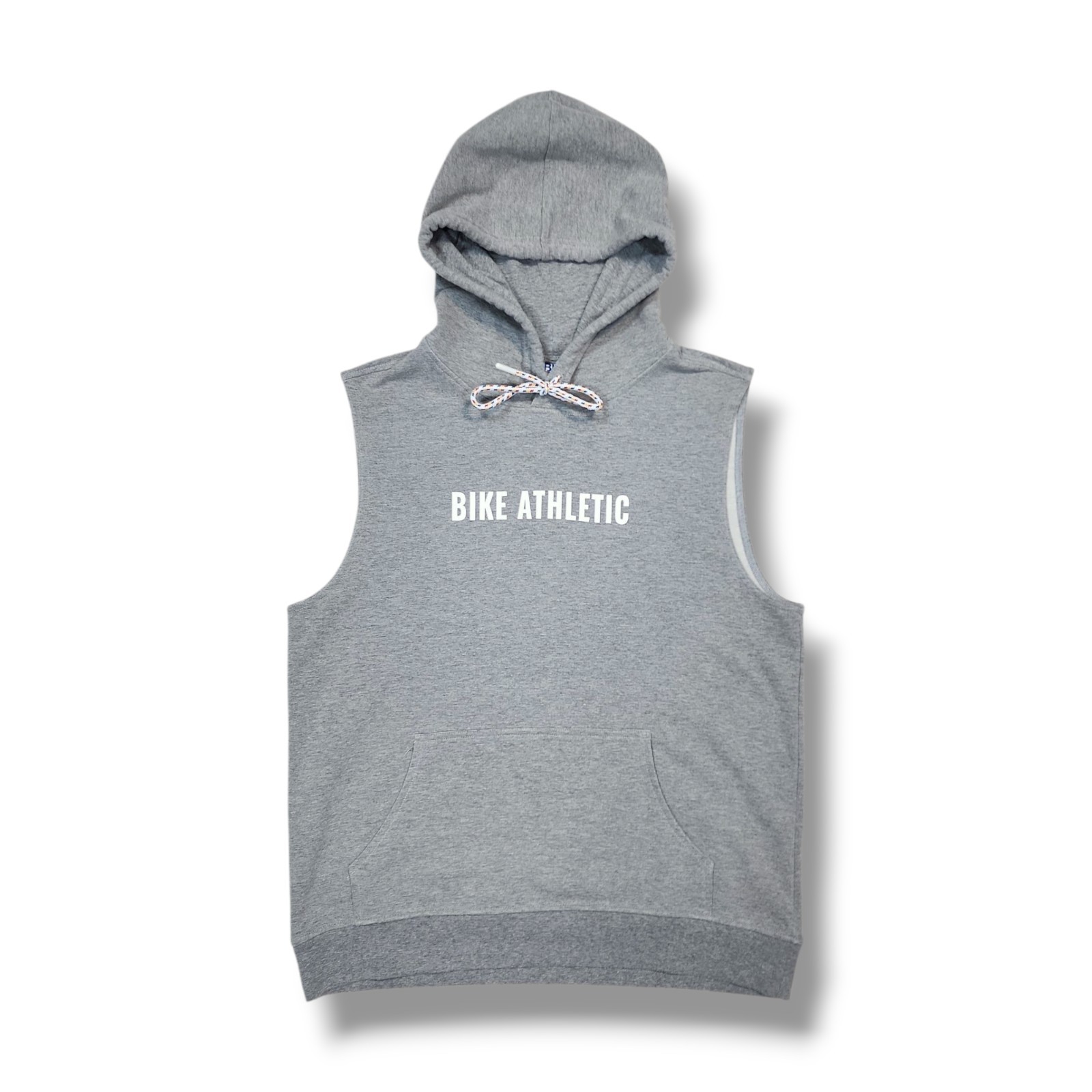 BIKE Athletic Sleeveless French Terry Gray Pullover Hoodie Men’s Size L