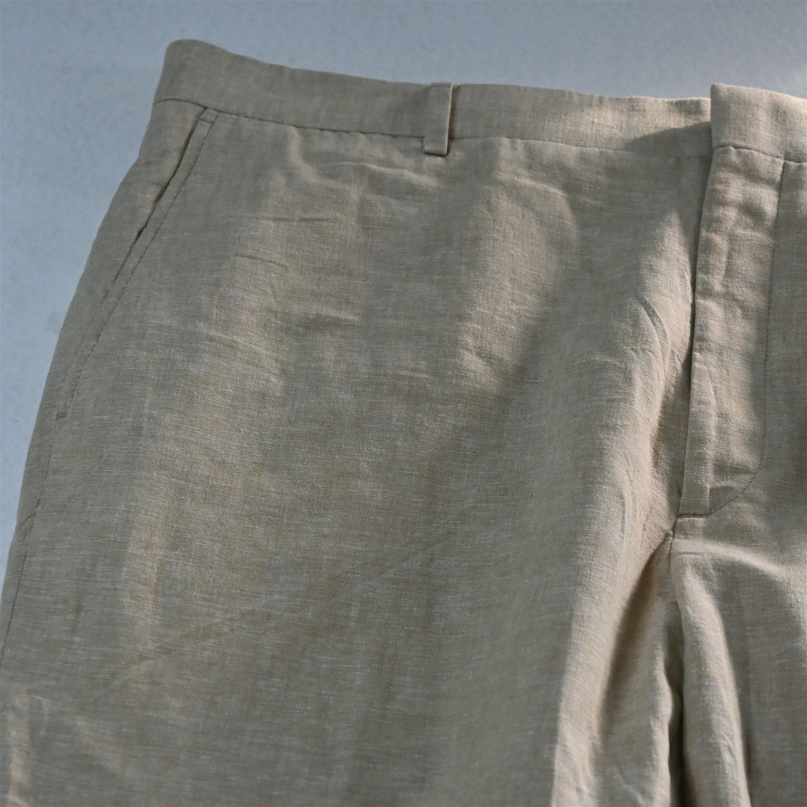Jos A Bank 48R 40×26 Khaki Linen Slim Fit Mens Jacket Pants Suit