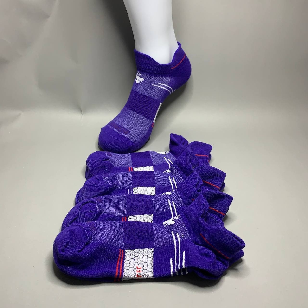 Bombas Men Ankle Socks 4 Pairs Blue Size M L XL Cushioned Athletic Sport