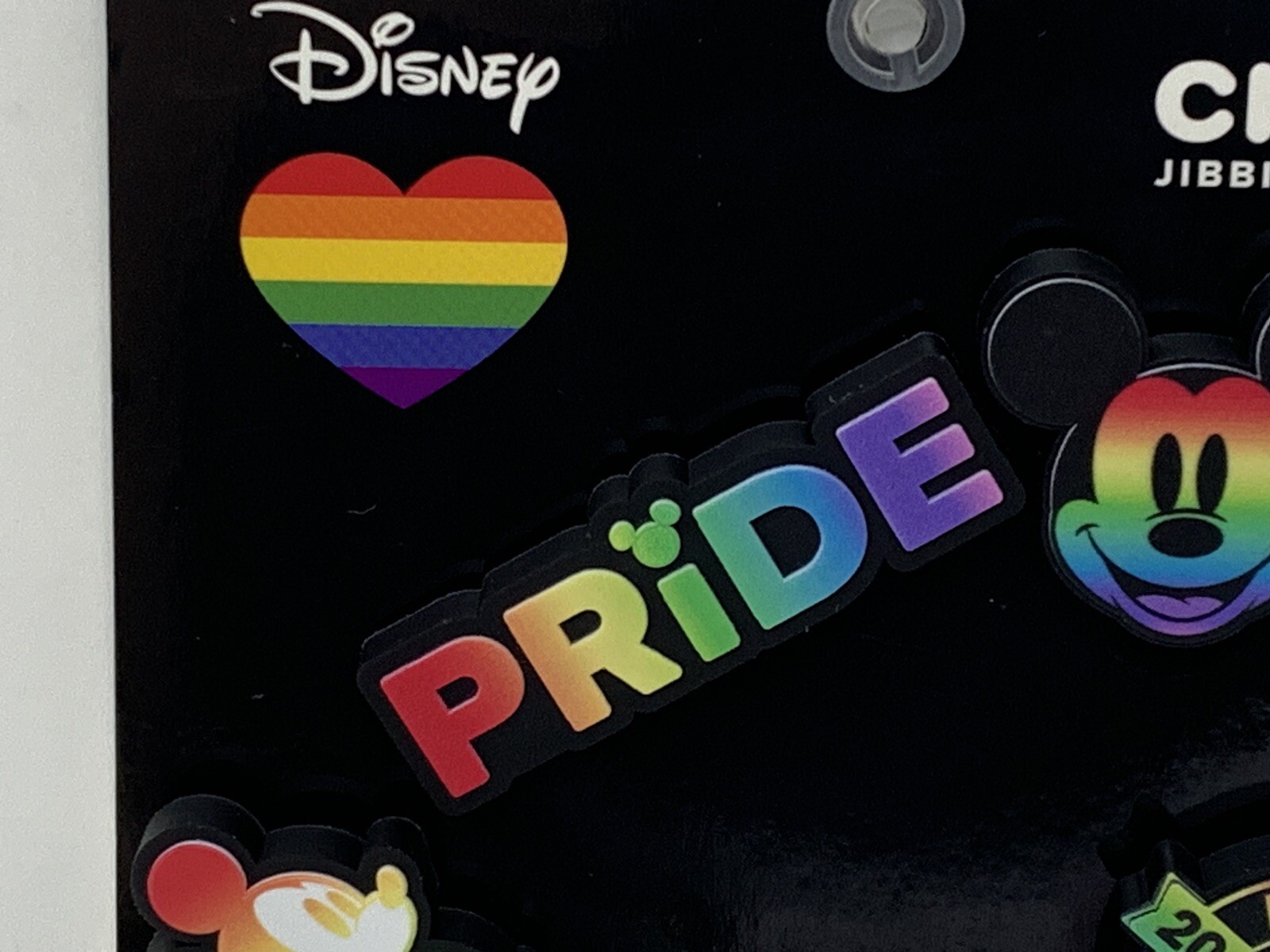 Crocs Jibbitz Charms Disney Rainbow Pride LGBTQ+ Shoe Charm Set of 5