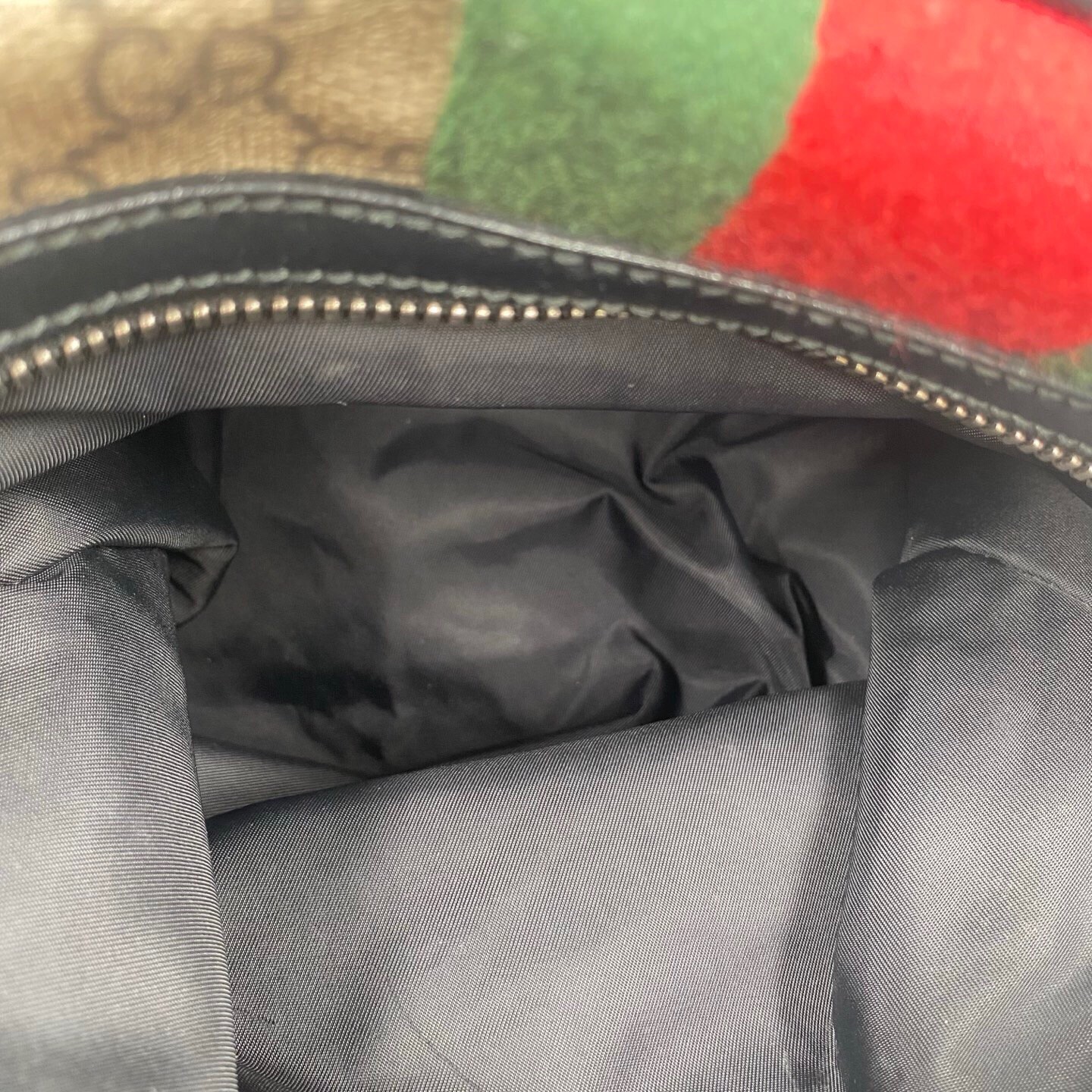 Gucci Sherry Ophidia GG Supreme Monogram Backpack Beige Canvas Web Black 051809