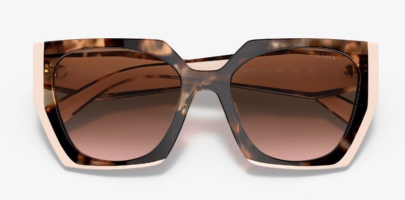PRADA PR 15WS Women’s Sunglasses 01R0A6 Tortoise Caramel Brown – ships now