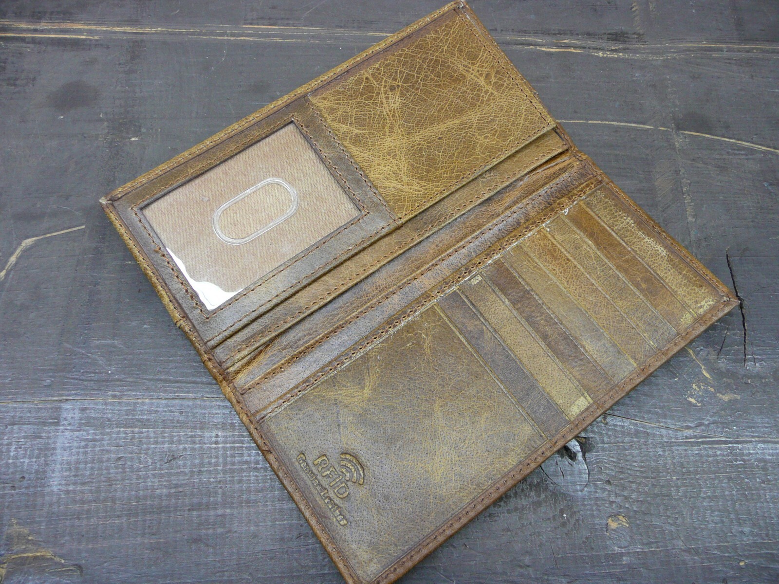 Checkbook Cover / Wallet, Tan Leather, Made by cavelio