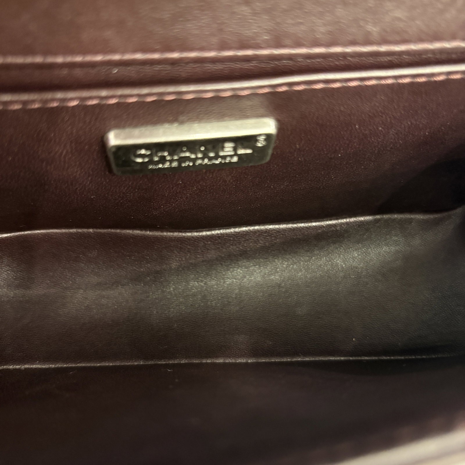 Chanel Mini Boy Flap Burgundy Galuchat Stingray (hs032826g3)