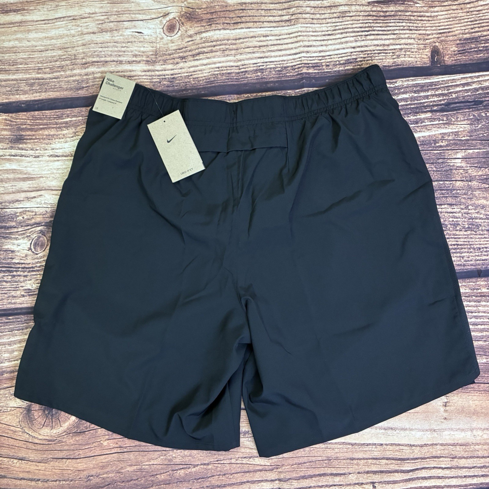 Nike Challenger Mens Running Shorts 9″ Brief Lined XL Extra Large Black DV9361