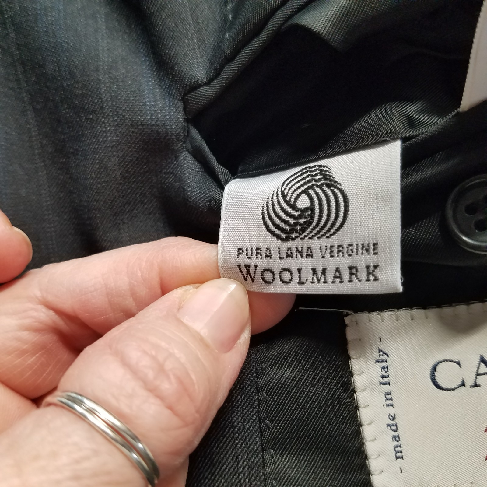 Canali Proposta Mens US 40R EU 50R Gray Pinstripe Wool Suit Jacket Italy Vtg