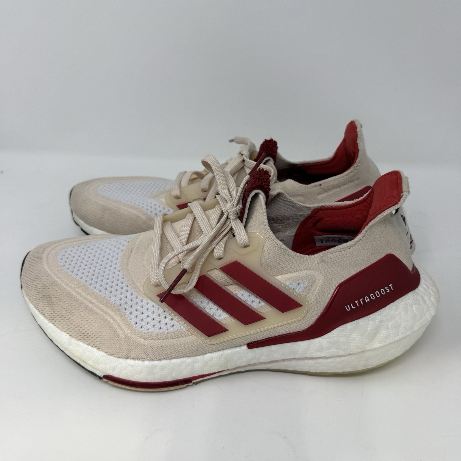 Adidas UltraBoost 21 NCAA Pack Indiana Hoosiers Running Shoes Mens 8