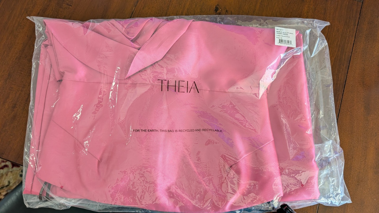 NWT Theia Marla Strapless Sculptural Drape Cocktail Dress Sunlit Pink Size 10