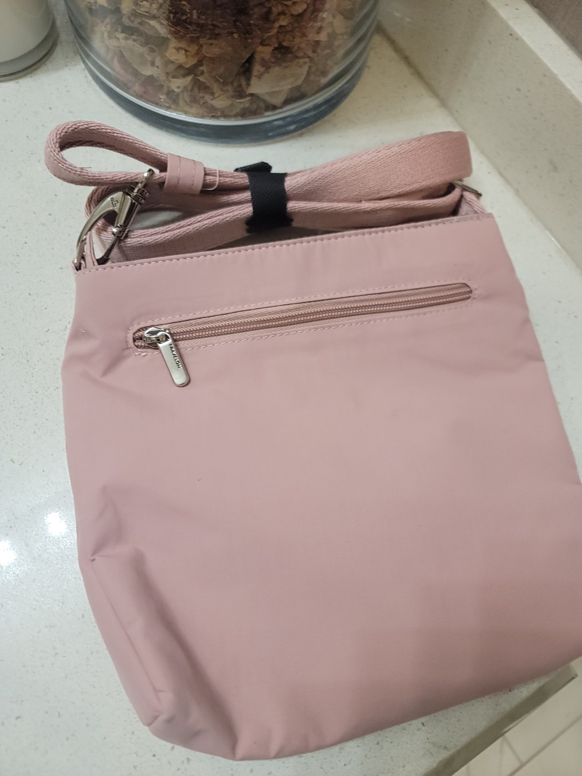 Travelon Anti-Theft Roam Crossbody Bag Zip Closure Adjustable Strap New Peach