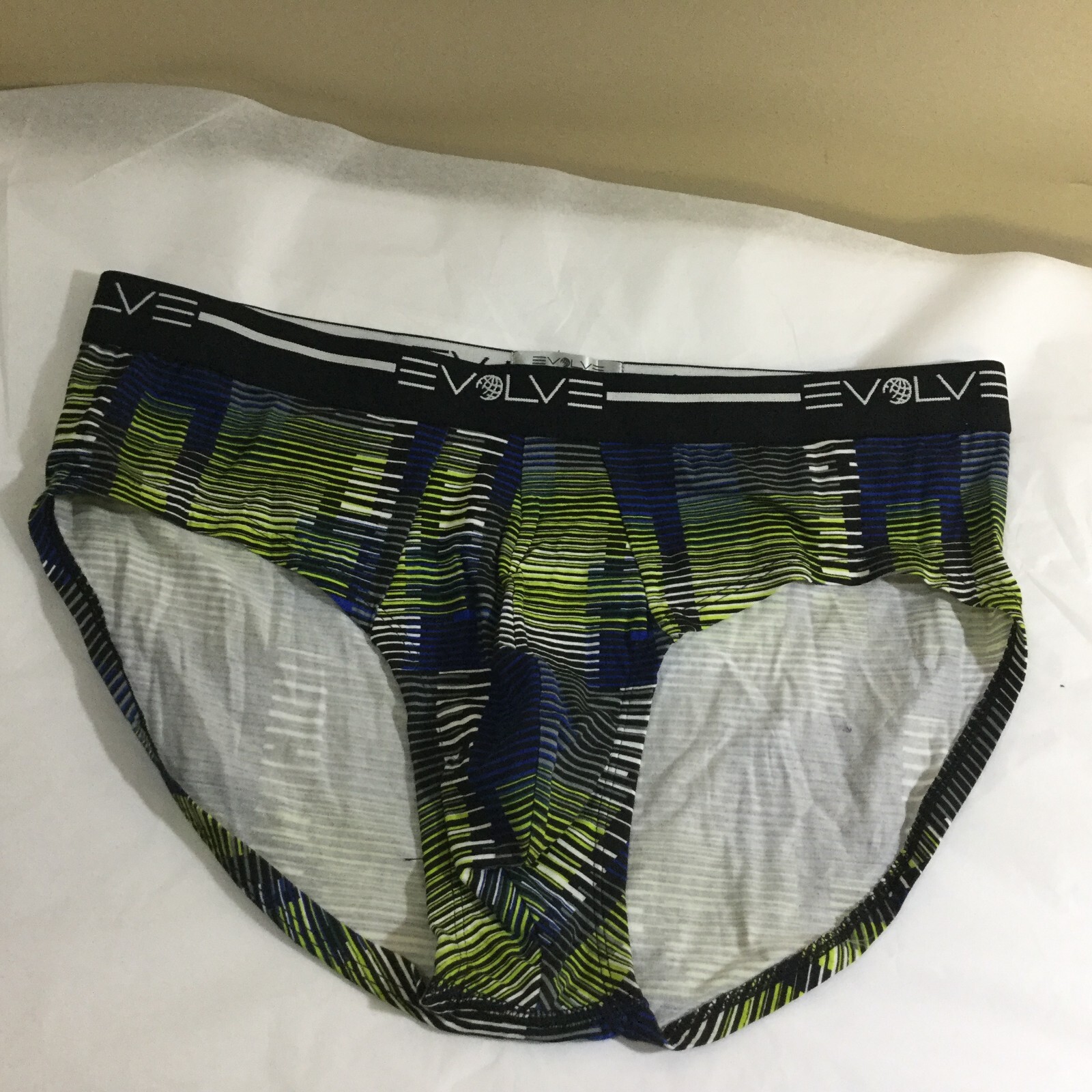 Evolve Black/Neon/Blue Striped Underwear Sz X-Large