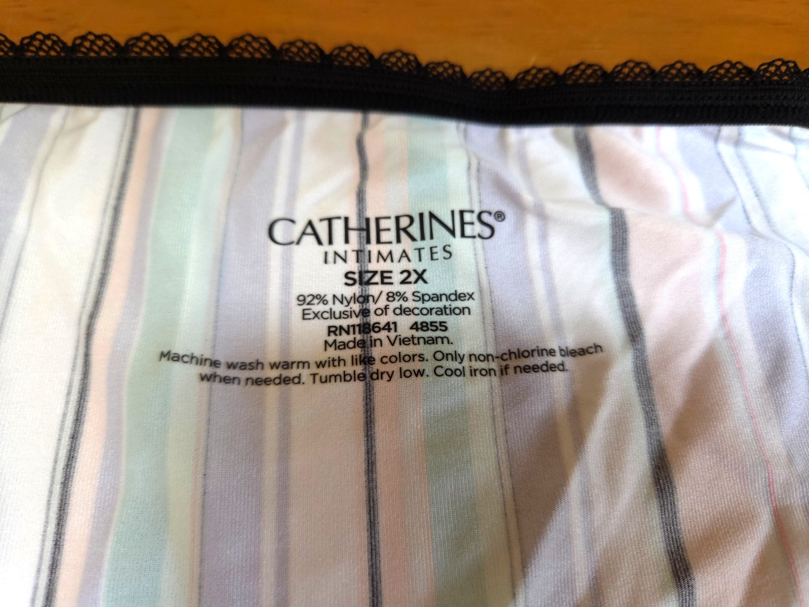 2 Catherines Hi-Cut Brief Panties Underwear Nylon Blend Plus 2X