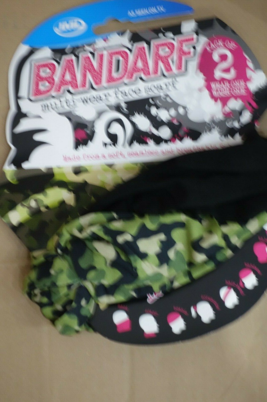 Jml Bandarf 2 Pack choice of colours – 12-in-1 bandana and scarf & Face Mask