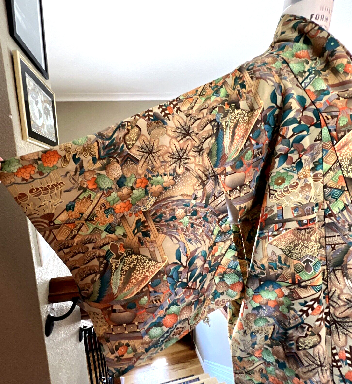VTG ASIAN KIMONO OneofaKind Handmade Boho Free Hippie People VACAY Yoga FESTIVAL