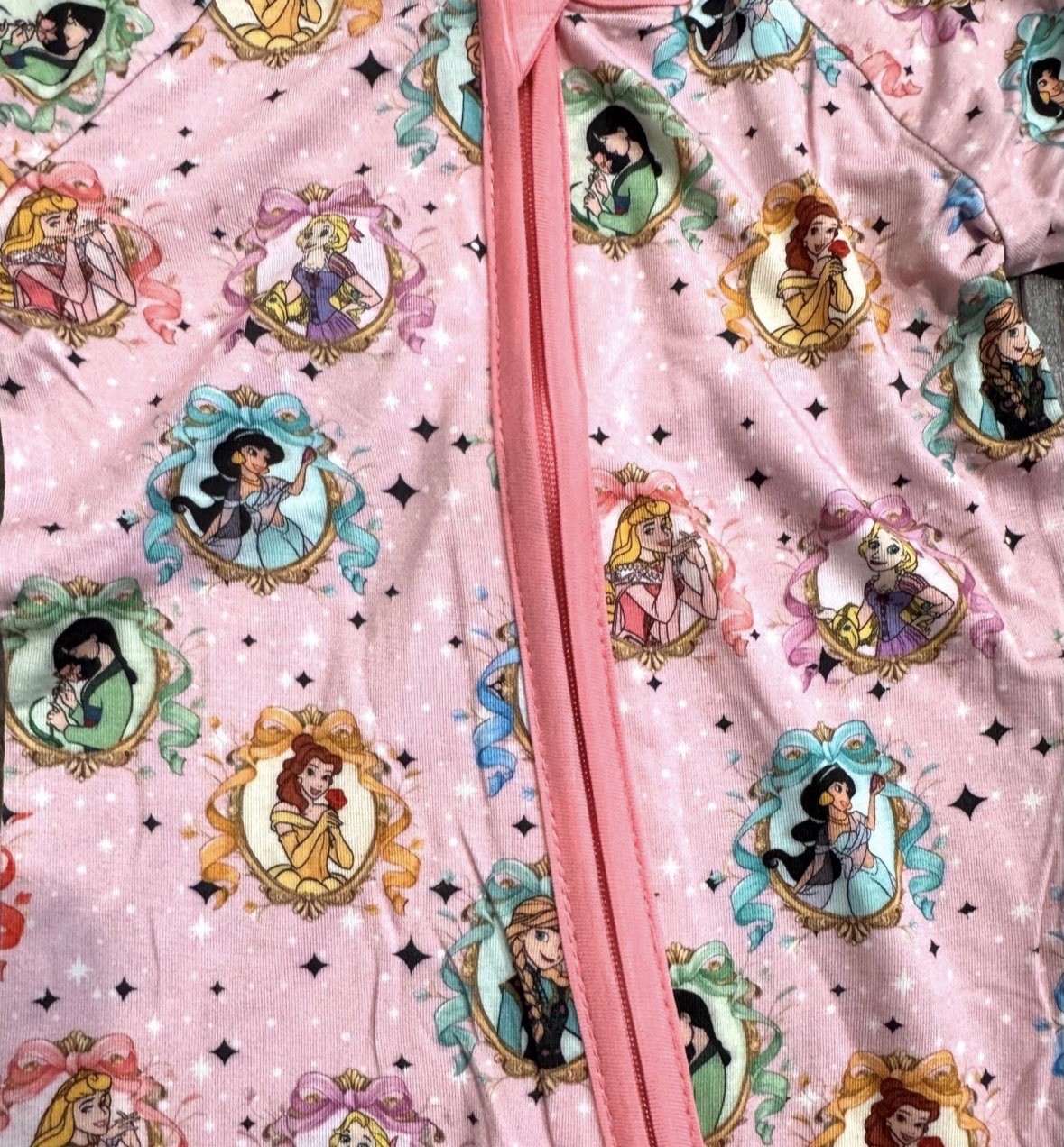 Bamboo Zipper Sleeper “Royal Dreams” Disney Princess Print 0-3m