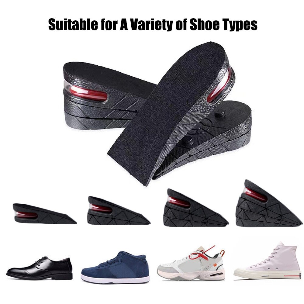 Men Women Invisible Height Increase Insoles Heel Lift Taller Shoe Inserts Pad US