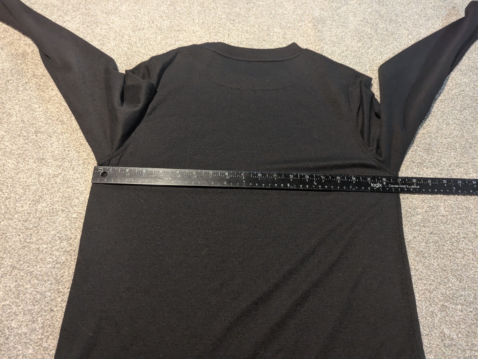 Omni Wool Shirt Mens Medium Black Wool Blend Long Sleeve Base Layer