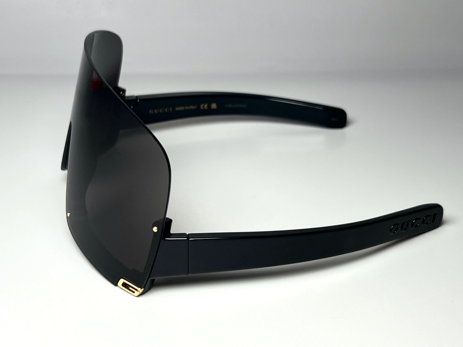 GUCCI Sunglasses GG1631S Acetate Black Shield 99-115mm Authentic