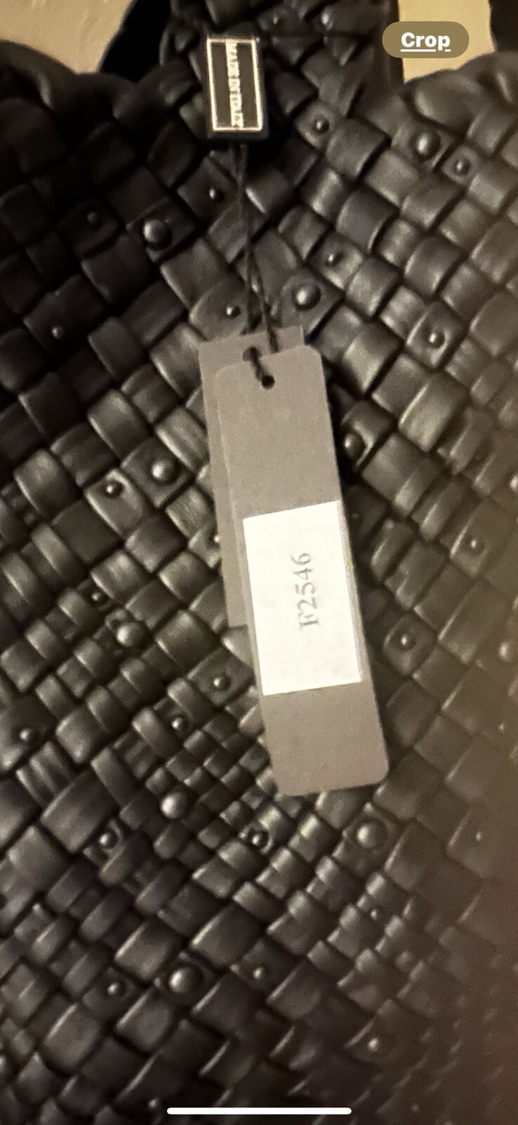 Rare FALOR Firenze Black Studded Woven Leather Large Tote Bag NWT RARE Must C