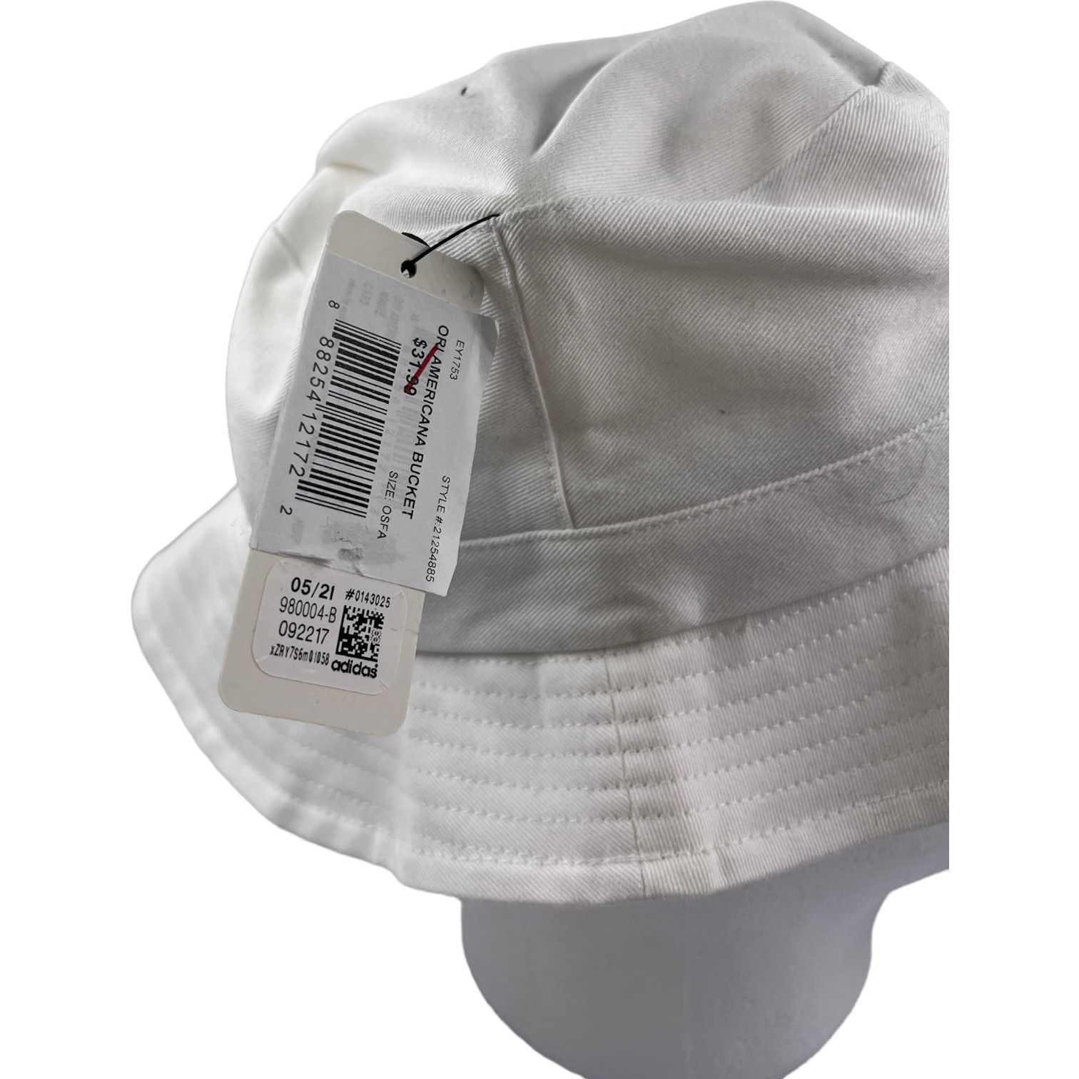 Adidas Americana Bucket Hat White Red Blue Stars Trefoil Logo New One Size