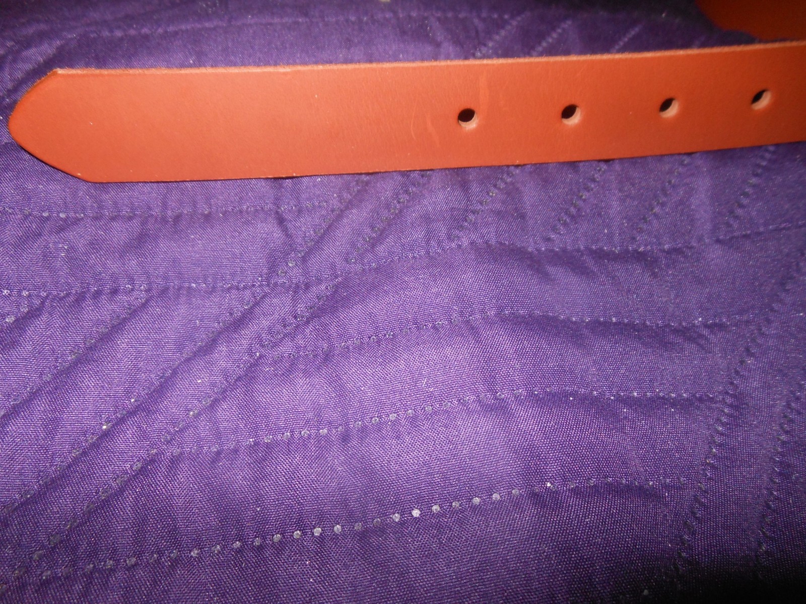 WOMENS FRYE BELT LEATHER STRAP DEEP COGNAC BROWN SIZE L/XL 47″ X 1″ METAL BUCKLE