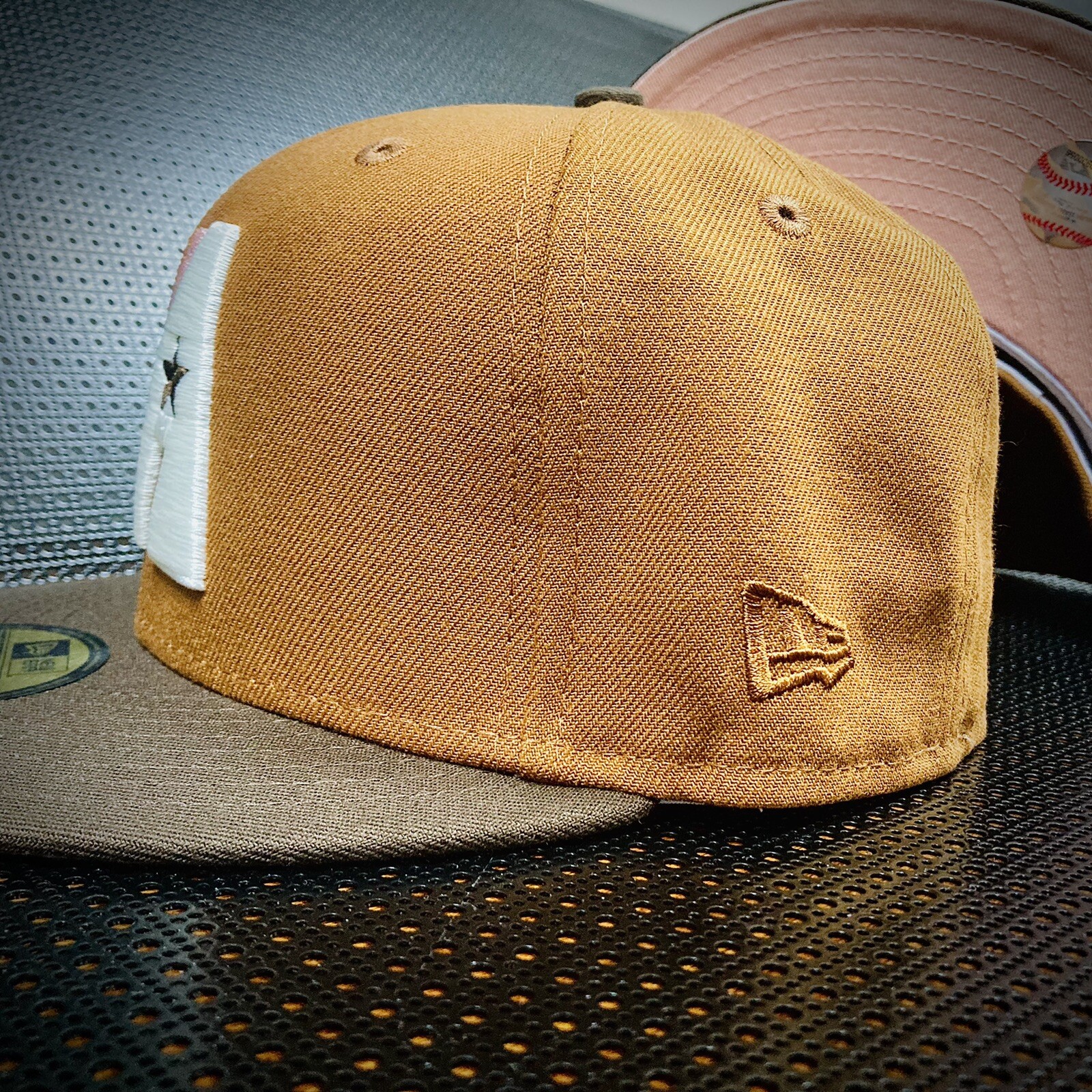 New Era 59Fifty 7 1/4 Astros Houston “ Just Drop 12” Fitted Hat Club Brown