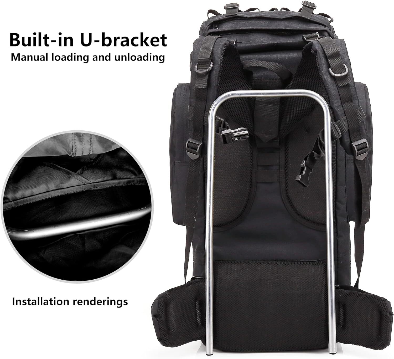 Military Tactical Backpack 30L-70L Large Outdoor Men 3 Day Assault Pack Rucksack