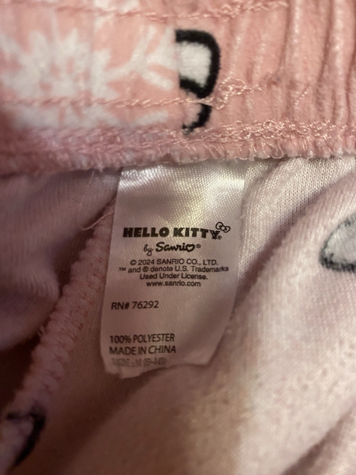 Handmade Warm Hello Kitty Sanrio Coquette White and Pink Lace Skirt With Bow