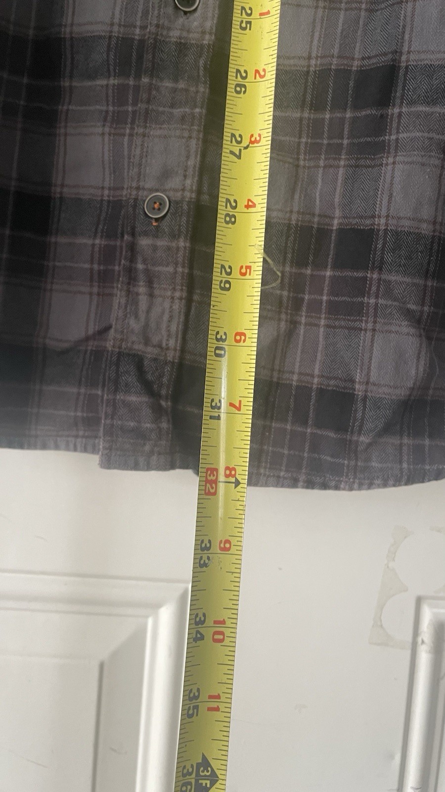 Weatherproof Vintage XL Gray/Black Plaid Flannel LS Button-Up Shirt