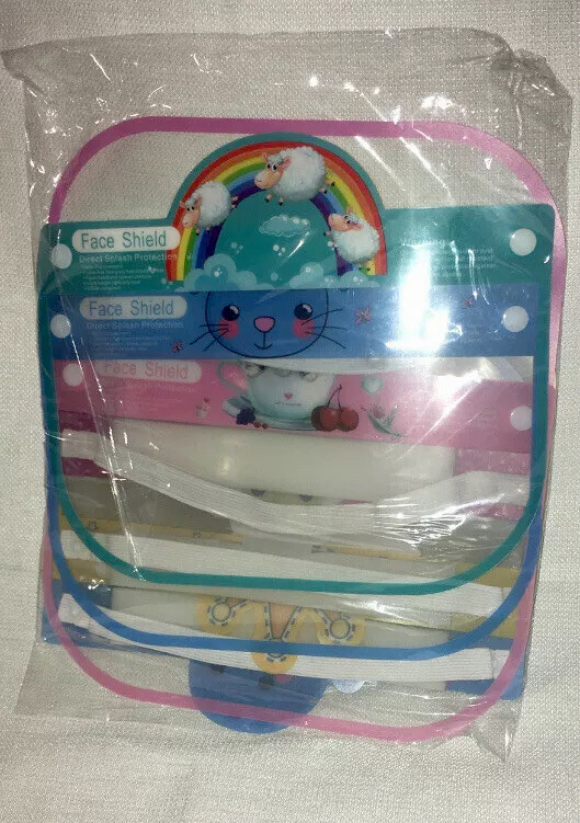 Children’s Re-usable Face Shield 6 Pack. Comes With Shields Shown