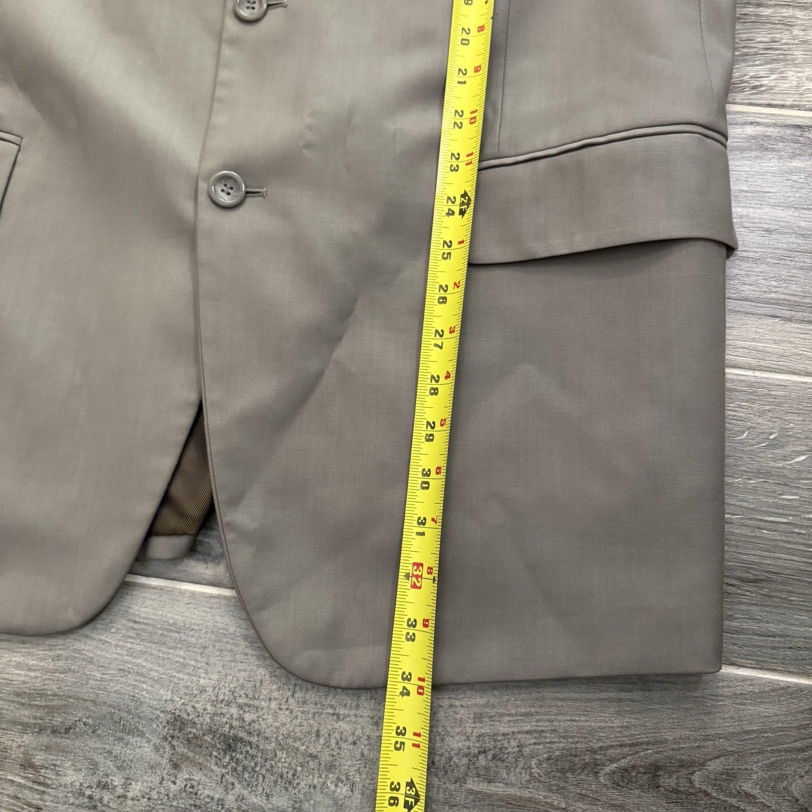 Lineage Milan New York 3 Button Beige Jacket Mens Superior 150’s Business
