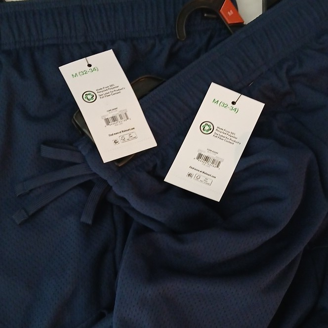 2 Pairs Athletic Works Core Short Men’s M 32-34 Blue Mesh Gym Drawstring