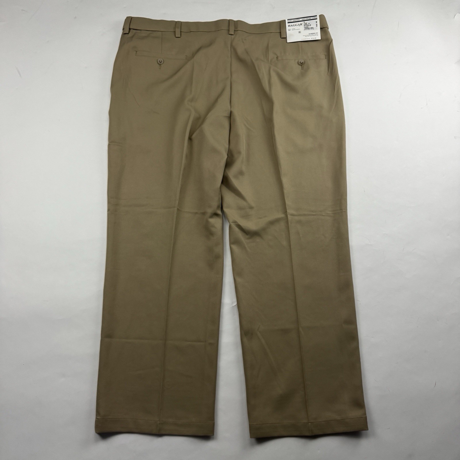 NWT Haggar Cool 18 Pro Classic Fit Pants Size 44×29 (44×29.5) Flat Front Poly