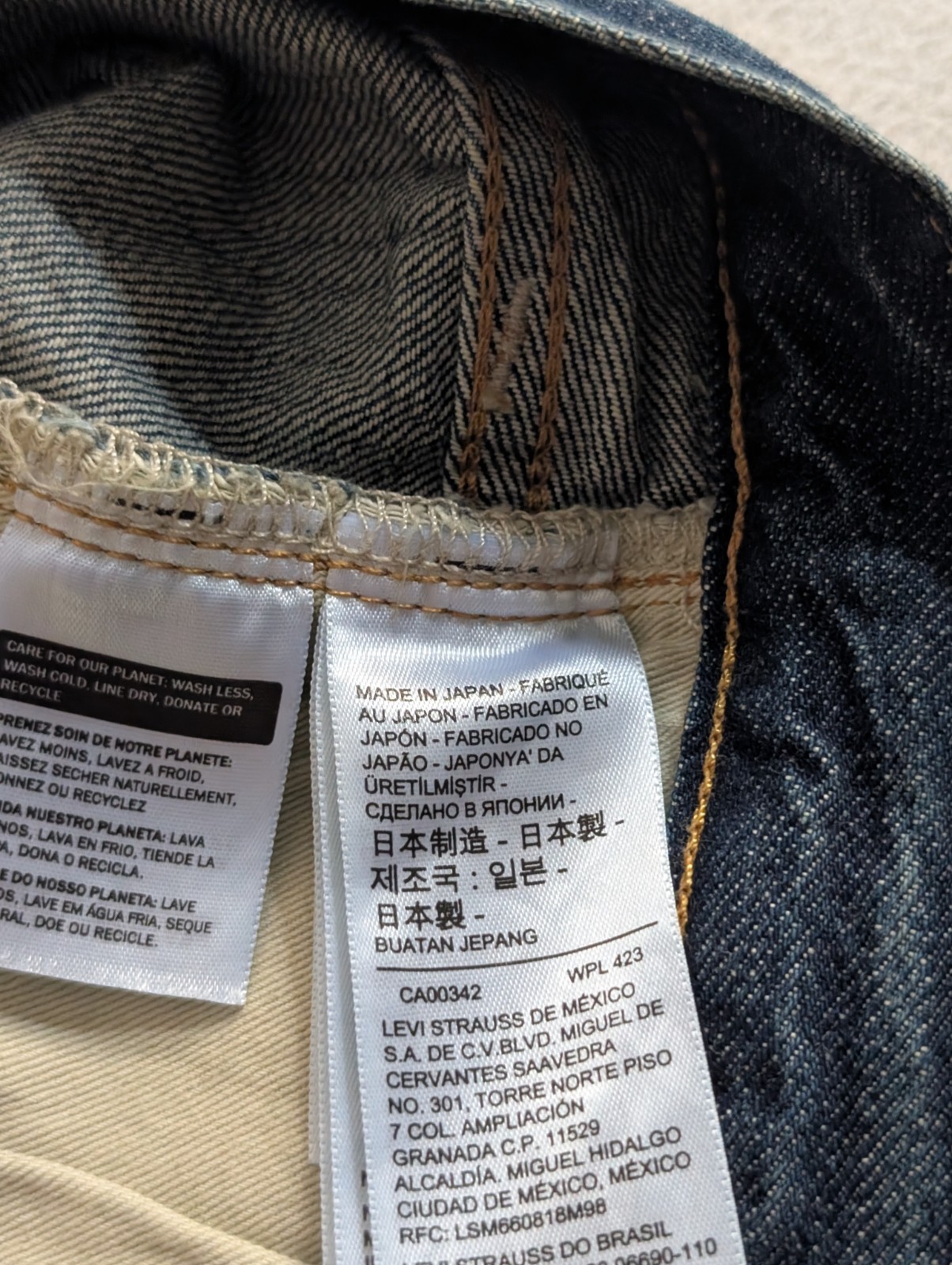 Levi’s 501xx Big E 1947 W36 L32 LVC Men Denim Selvedge Japan Blue Cotton Rivets