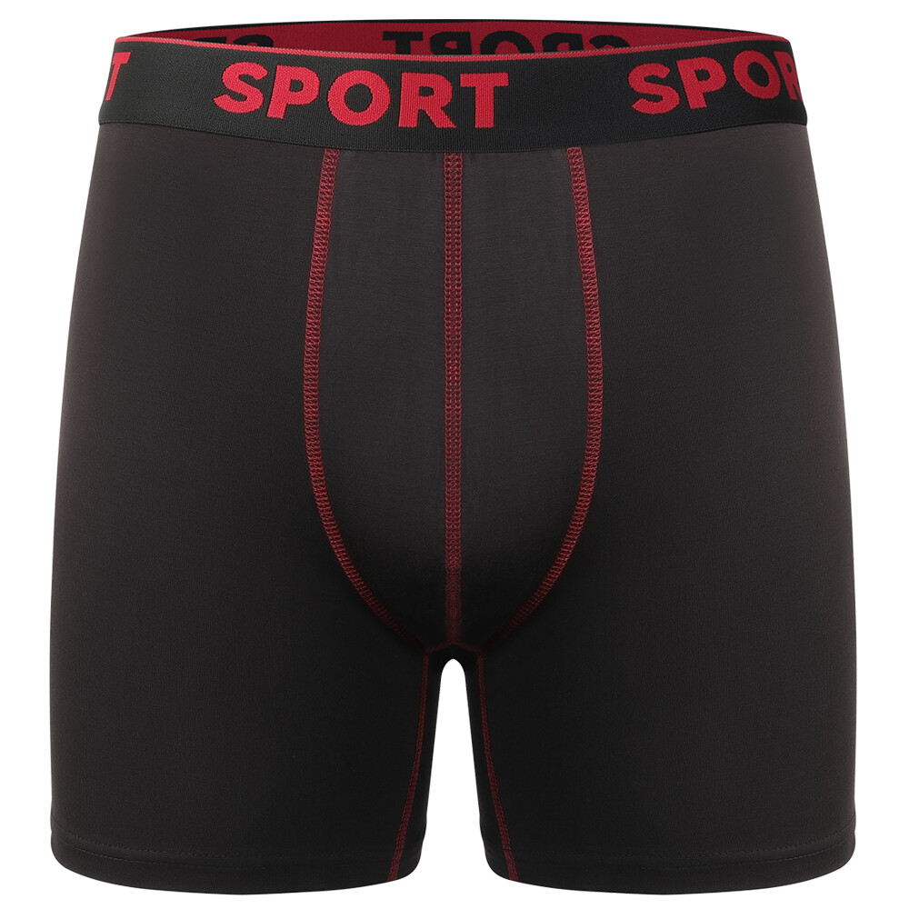 4 Pack Mens Bamboo Underwear Soft Boxer Briefs Anti Chafing Trunks Waistband Fly