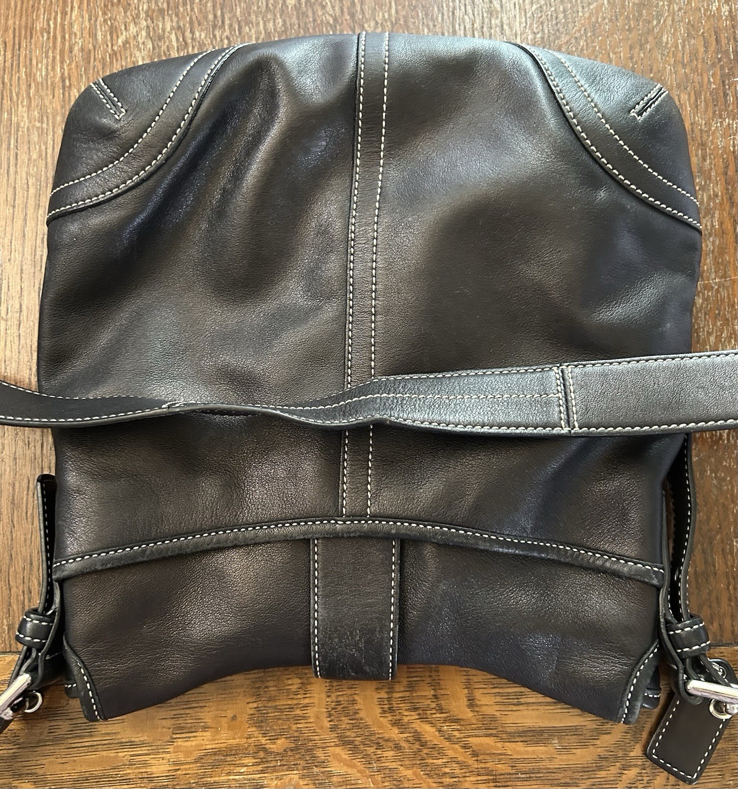 Coach #9480 Black Leather SoHo Shoulder Cross Body Bag, hang tag