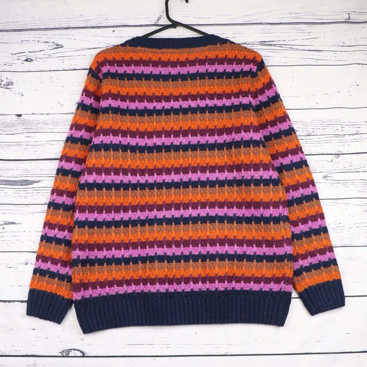 EWM Fair Isle Knit Jumper Womens M Patterned Sweater Colourful Fisherman