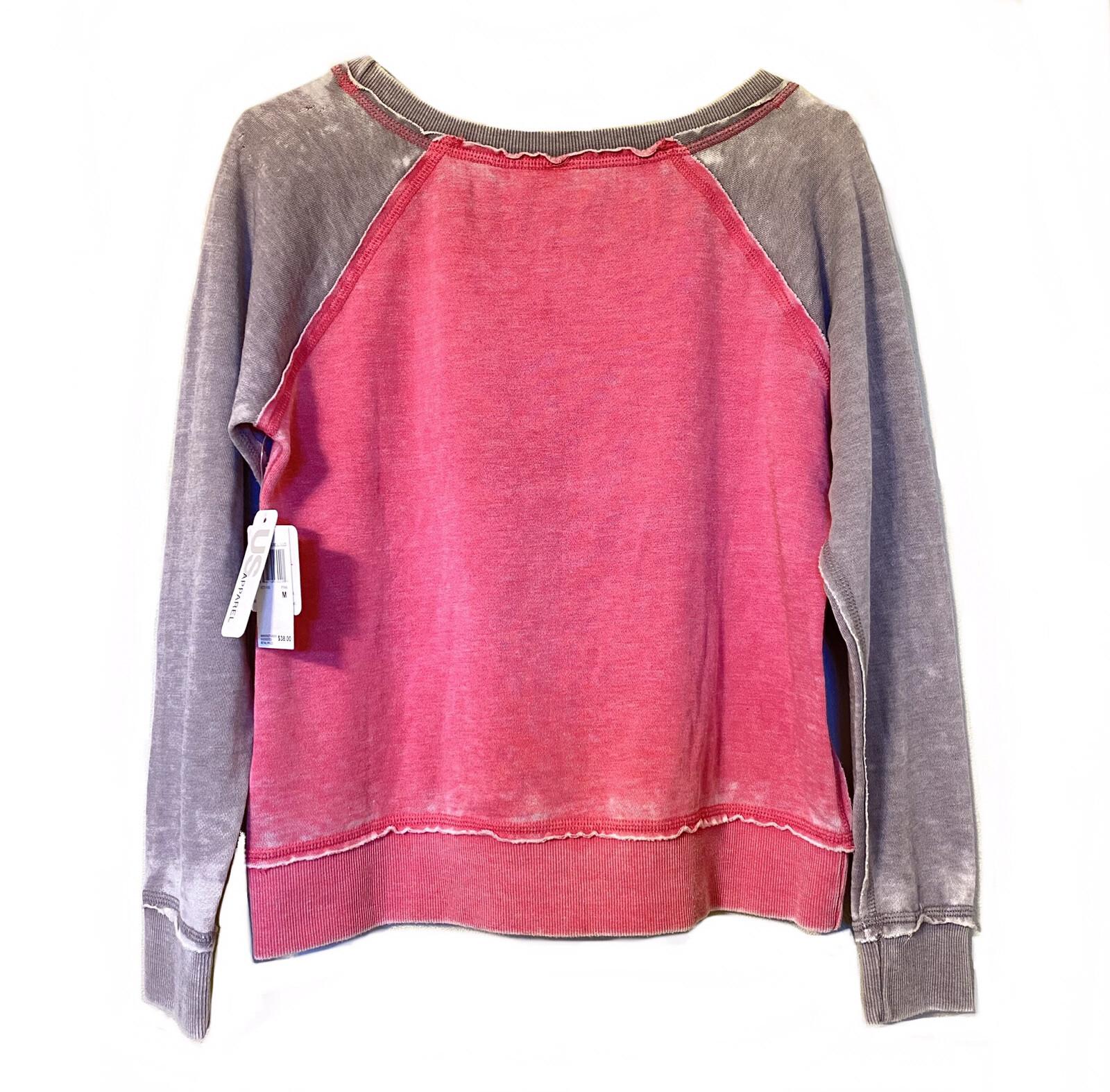 U.S. Apparel NWT Aruba Anchor Pink & Gray Soft Sweater Medium ⚓️