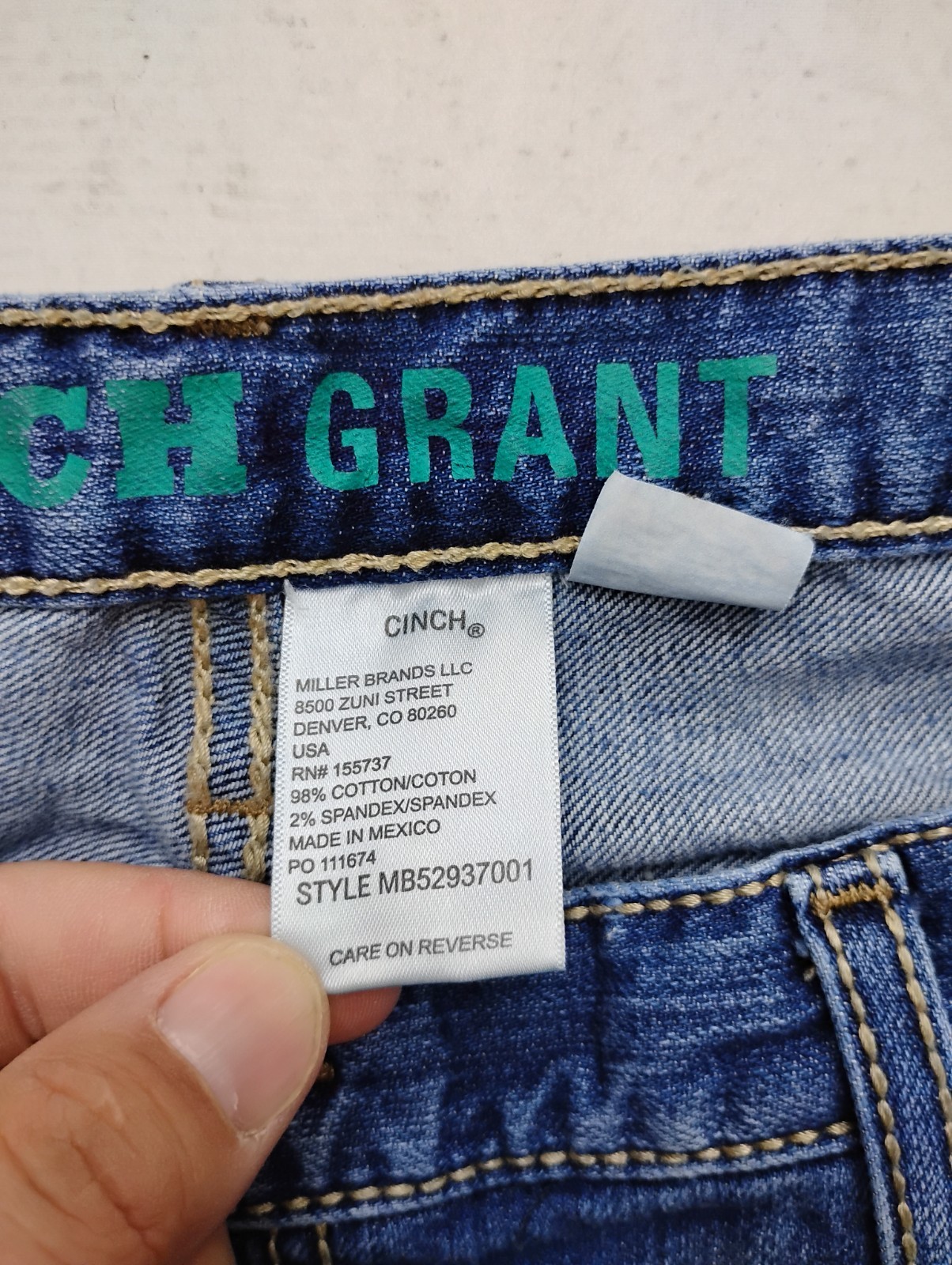 Cinch Grant 42×34 Premium Cowboy Western Rodeo Ranch Jeans Bootcut