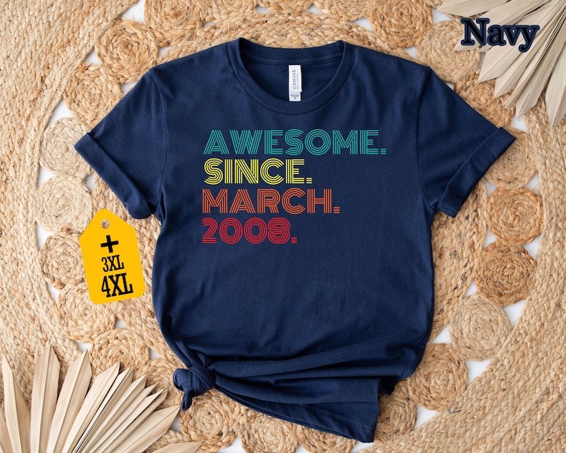 Awesome Since Custom Month Year Comfort Tee Birthday Gift Shirt Top