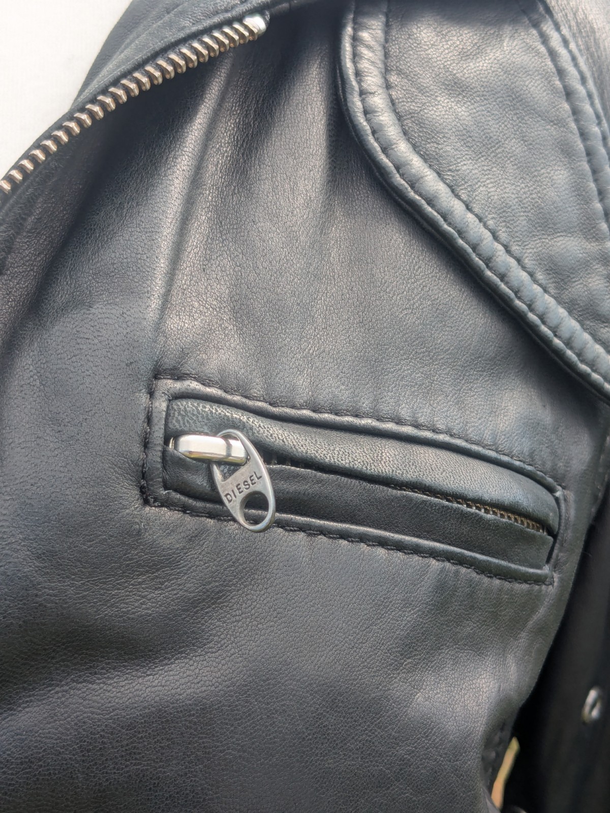 Diesel Soft Lambskin Leather Jacket Sz S
