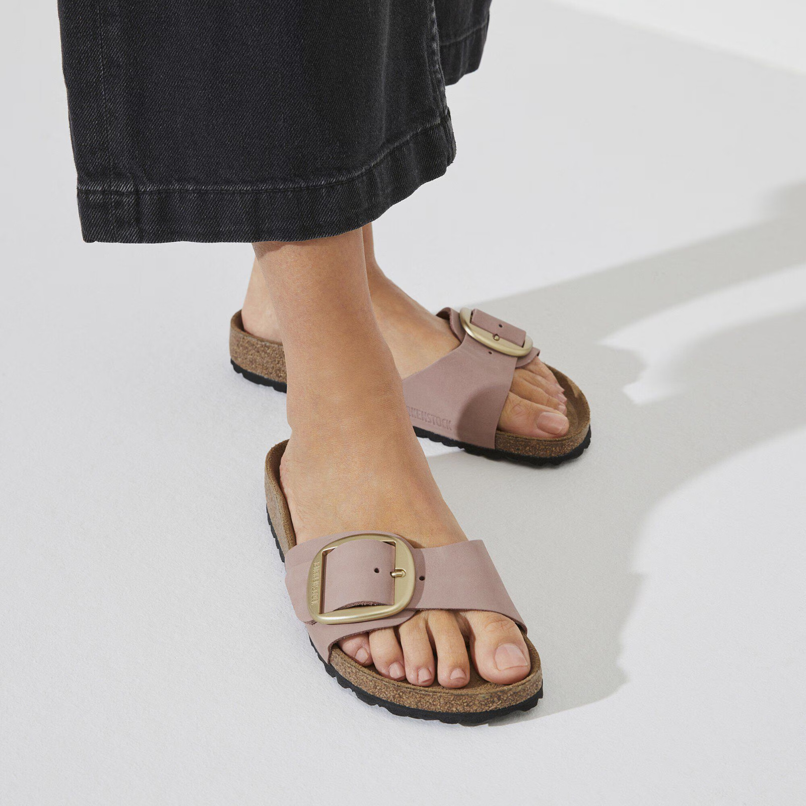 Birkenstock Madrid Big Buckle Nubuck Leather Old Rose Women’s Shoes EU37-41