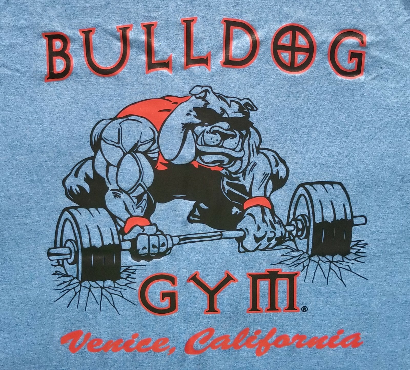 Bulldog Gym Venice Beach California Workout Bodybuilding Muscle T-Shirt M L XL