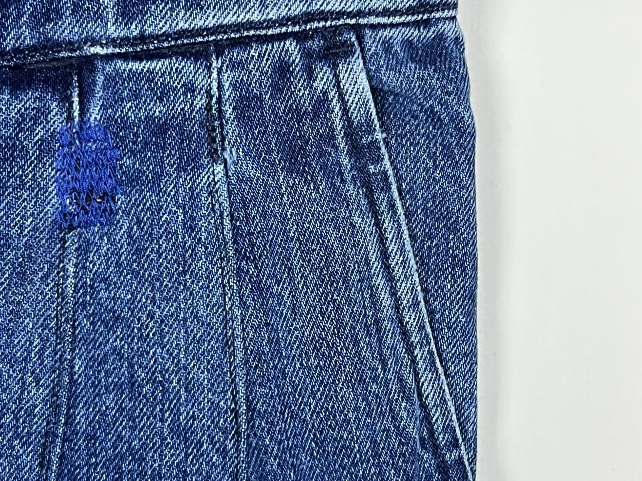 SEZANE Denim Blue High Waist Pleated Belted Regular Slim Fit Pants Size 34