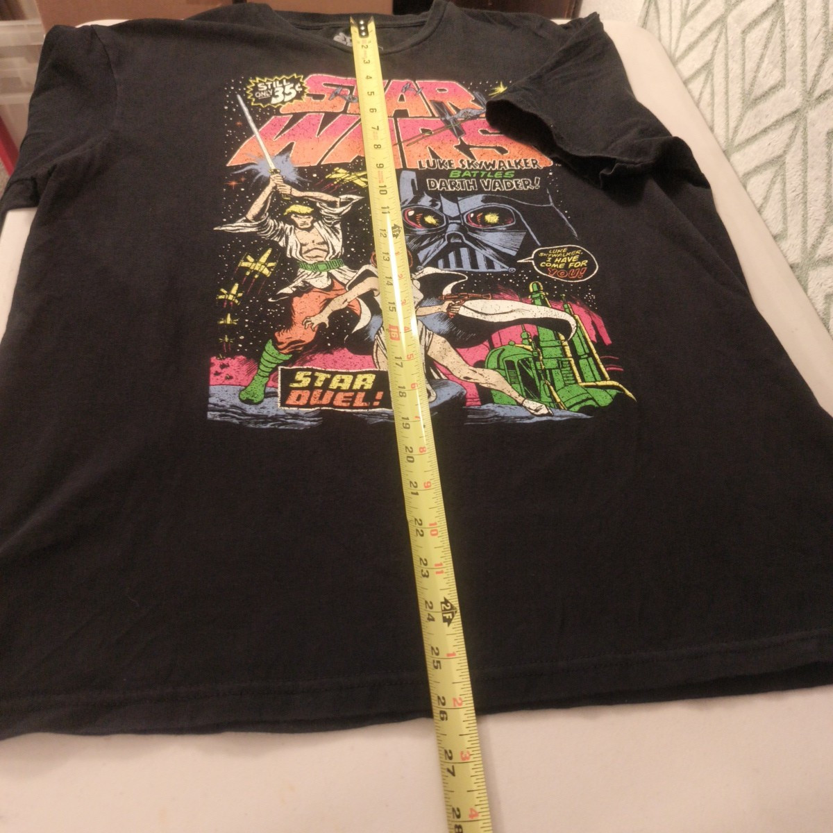 Star Wars Comic Promo TShirt Adult L Black Mad Engine Luke Skywalker Darth Vader