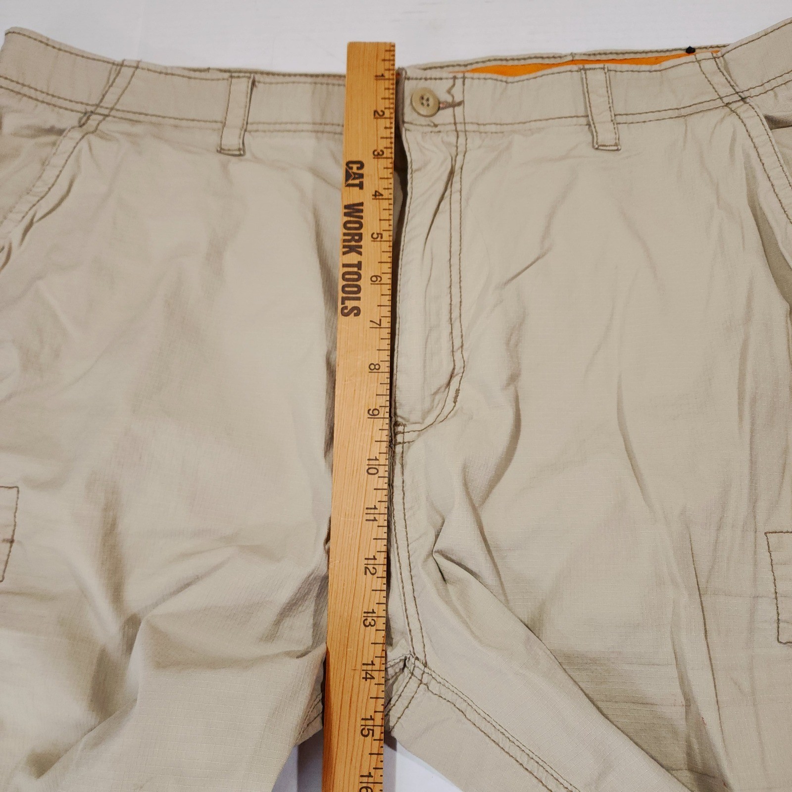 WearFirst Cargo Short 42 Men Beige Ripstop Skater Grunge Streetwear Hike 11″ 24″