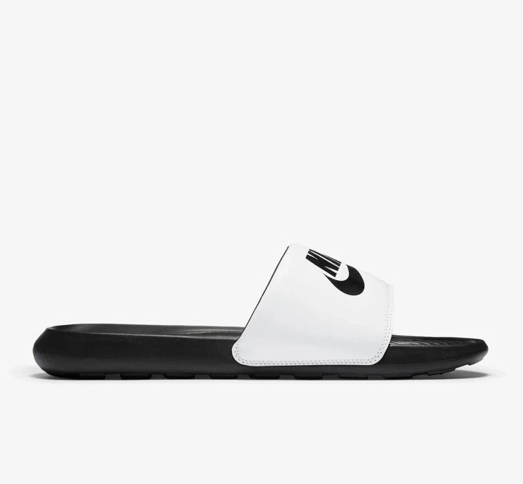 NIKE MEN’S VICTORI ONE SLIDE BLACK / WHITE CN9675 005 Size 14