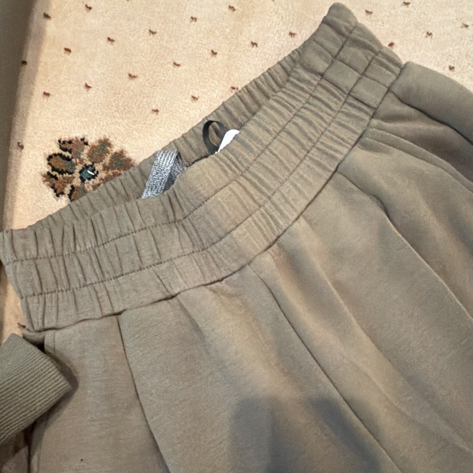 Varley Betsy Sweatshirt S + Wide-Leg Pants XS 2pc Set Green Mock Neck